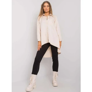 Women's asymmetrical beige t-shirt