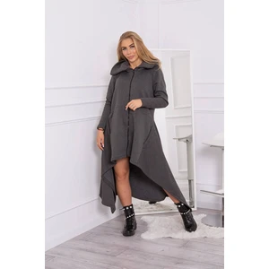 Insulated dress with longer sides made of graphite