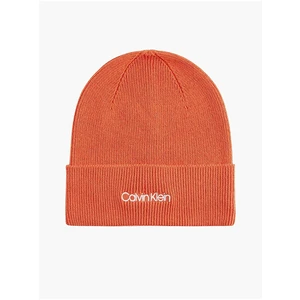 Calvin Klein Orange Ladies Winter Beanie with Wool and Cashmere Calvin Klei - Ladies