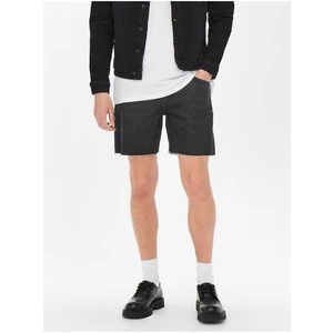 Black Denim Shorts ONLY & SONS Avi - Men's