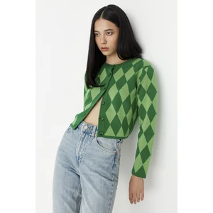 Trendyol Cardigan - Green - Slim fit
