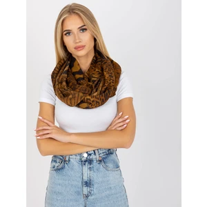 Camel scarf with animal patterns