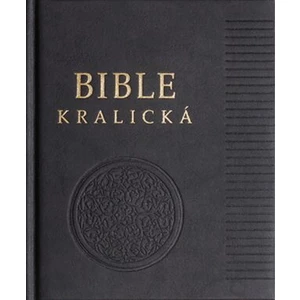 Poznámková Bible kralická černá, pravá kůže
