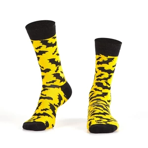 Pánské žluté ponožky s netopýry