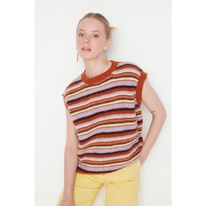 Trendyol Sweater Vest - Brown - Regular fit