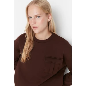 Trendyol Sweatshirt - Brown - Regular fit