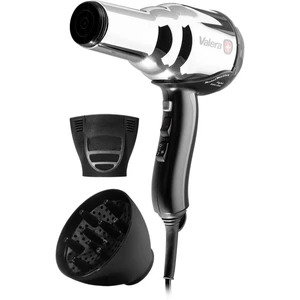 Fén Valera Metal Master 584.01/I čierny/strieborný profesionálny fén na vlasy • kovové telo • generátor iónov • 2 rýchlosti / 3 teploty • vyberateľný