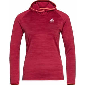 Odlo Women's Run Easy Mid Layer Hoody Deep Claret Melange S