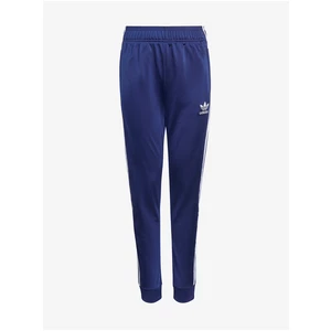 Tmavě modré holčičí tepláky adidas Originals SST Track Pants - unisex