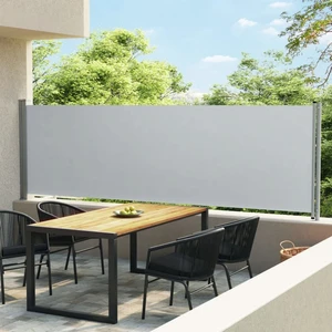 Zatahovací boční markýza 140x600 cm Dekorhome Šedá,Zatahovací boční markýza 140x600 cm Dekorhome Šedá