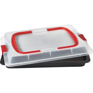 Oceľový plech s prenosným vekom Dr. Oetker Carry, 42,5 x 29,5 cm