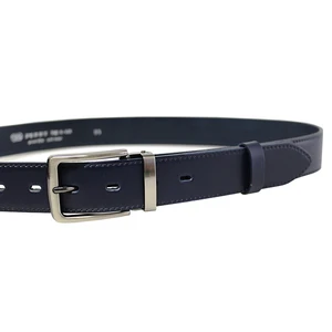 Penny Belts Pánský kožený společenský opasek 35-020-2-56 blue 90 cm