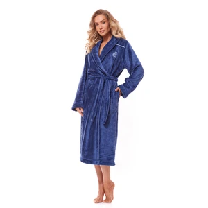 Lux Long Navy Navy Bathrobe