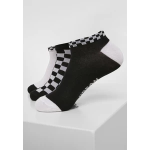 Sneaker Socks Checks 3-Pack Black/white