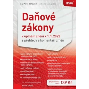 ANAG Daňové zákony 2022 - Pavel Běhounek