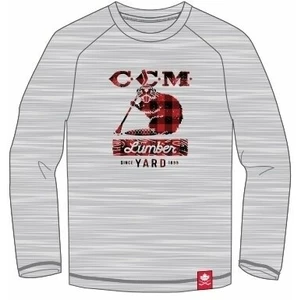 CCM Holiday Mascott Lumber Shirt Long Sleeve Tee Grey SR M