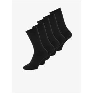 Set of Five Pairs of Black Socks Jack & Jones Basic Bamboo - Men