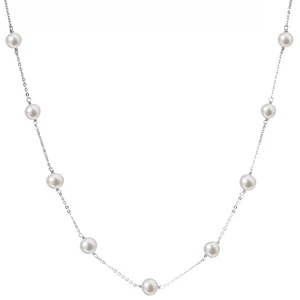 Evolution Group Stříbrný náhrdelník s pravými perlami Pavona 22013.1