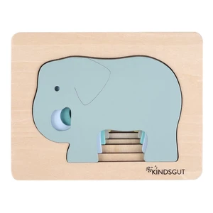 Dziecięce drewniane puzzle Kindsgut Elephant