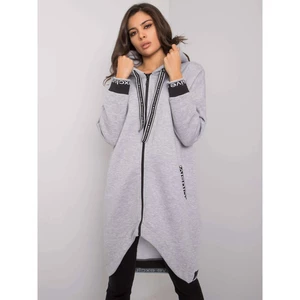 Women's gray zip hoodie