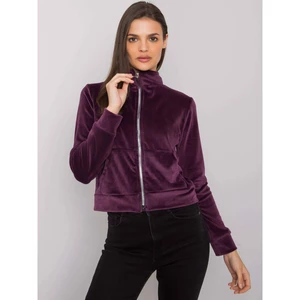 Dark purple velor sweatshirt Charley RUE PARIS