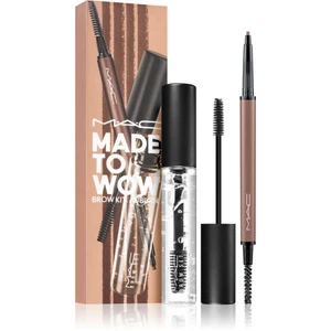 MAC Cosmetics Made To Wow Brow Kit darčeková sada Auburn (na obočie) odtieň odtieň Auburn