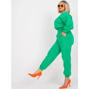 Plus size green tracksuit set with Maleah pants