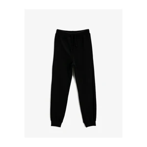 Koton Boy Black Sweatpants Elastic Waist