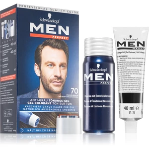 Schwarzkopf Men Perfect Anti-Grey Color Gel tónovací gel na vlasy pro muže 70 Natural Dark Brown