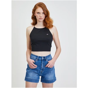 Černý dámský crop top Tommy Jeans - Dámské