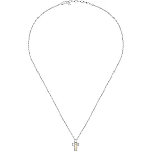 Morellato Pánský ocelový náhrdelník Křížek Gold SATM02