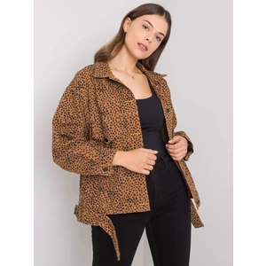 Light brown pattern denim jacket