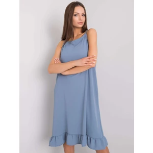 Blue and gray dress with straps from Simone
