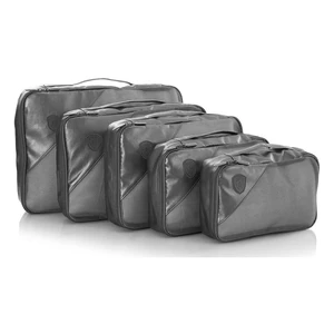 Heys Metallic Packing Cube 5pc Charcoal