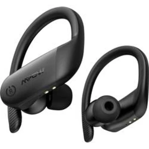 Bluetooth® sportovní náhlavní sada In Ear Stereo Mpow Flame lite MPBH452AB, černá
