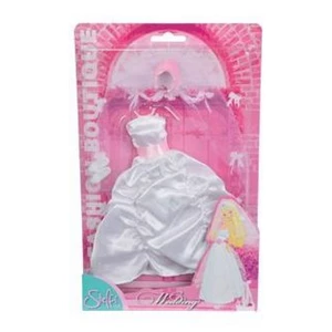 Simba Šaty pre bábiku Steffi svatebné Svetlo ružová korunka