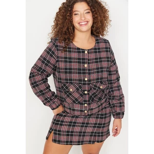 Trendyol Curve Checkered Woven Jacket