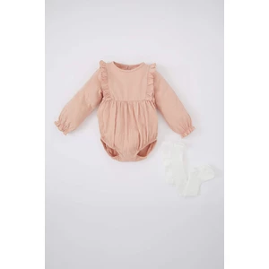 DEFACTO Baby Girls Long Sleeve Crinkle Fabric 2-Pack Set