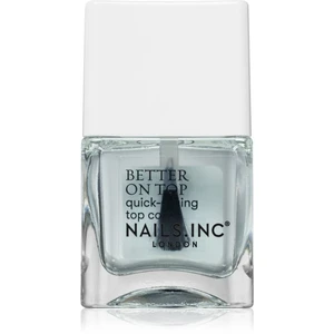 Nails Inc. Better on Top Quick-Drying Top Coat vrchní ochranný lak na nehty s leskem 14 ml