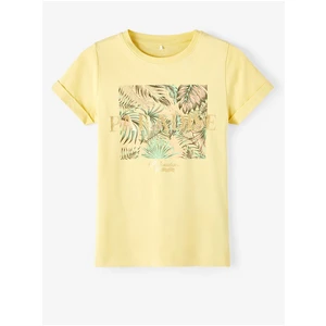 Yellow girly T-shirt name it Farina - Girls
