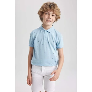 DEFACTO Boys Children's Day Regular Fit Polo Neck Pique Short Sleeved Polo T-Shirt
