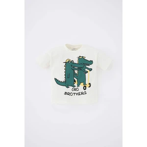 DEFACTO Baby Boy Animal Pattern Short Sleeve T-Shirt