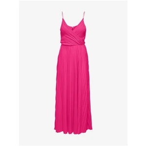 Dark pink Ladies Pleated MaxiDRESS ONLY Elema - Ladies