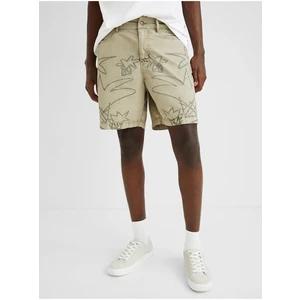 Beige Mens Shorts Desigual Fred - Men