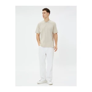 Koton Polo T-Shirt with Short Sleeves and Buttons