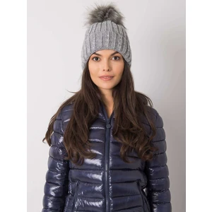 Gray isolated hat with applications