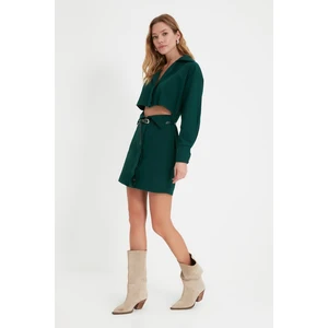 Trendyol Green Belted Cut Out Detailed Dress