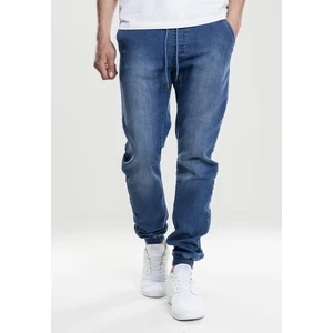 Knitted Denim Jogpants blue washed