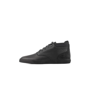 Černé pánské kožené kotníkové boty Lacoste - Pánské
