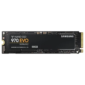 Samsung SSD 970 EVO, 500GB, NVMe M.2 - sebesség 3400/2300 MB/s (MZ-V7E500BW)